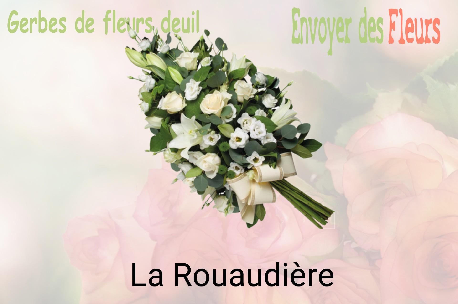 Gerbe de fleurs de deuil livrée à La Rouaudière